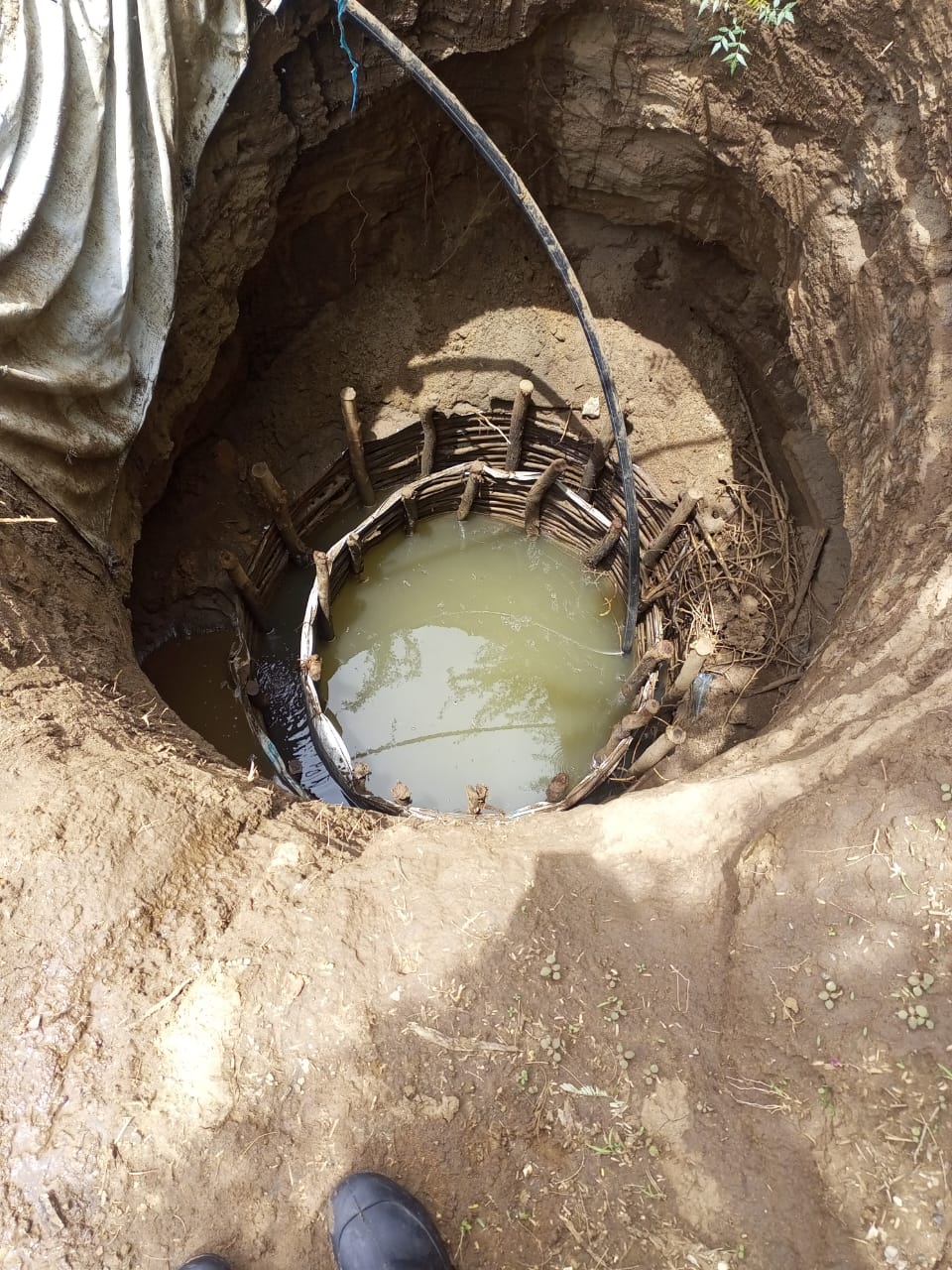 Shallow well for irrigation