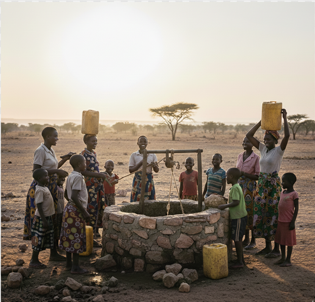 Community shallow well